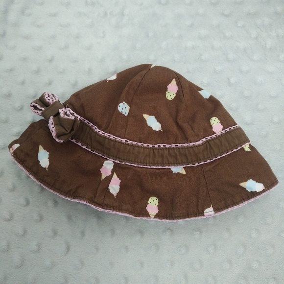 4/$20 Baby girl Gymboree ice cream sunhat 6 months - Picture 4 of 13